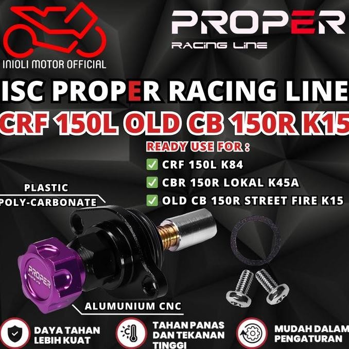 Isc Manual Air Screw Proper Racing Line Vario Pcx Adv Beat Aerox Nmax Xmax Lexi Sonic Cbr Supra Gtr 