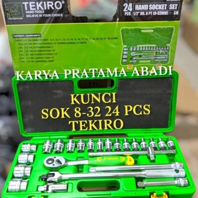 Kunci Sok Tekiro 24 Pcs Box Metal / Box Besi