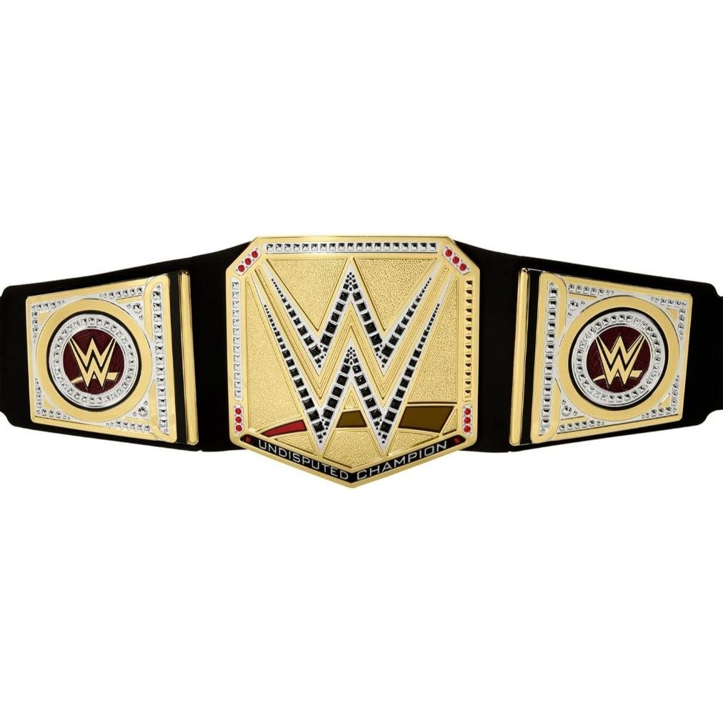 READY MATTEL WWE CHAMPIONSHIP TITLE, UNDISPUTED WWE UNIVERSAL CHAMPIONSHIP ROLE-PLAY & COSTUME