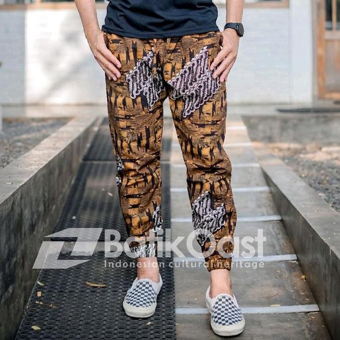 CELANA JOGER BATIK ABSTRAK KEKINIAN KODE BJ 10 Pria Panjang Motif  Katun Wanita Pria Dewasa LM