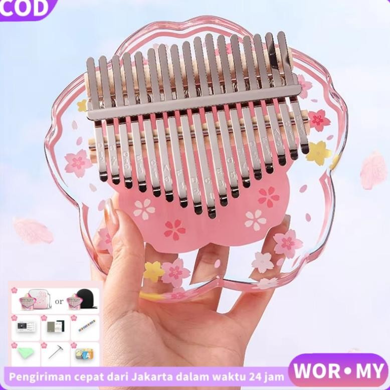 WORMYKalimba Piano Jempol Kunci Kristal Kalimba Piano Jari Kunci Pemula Keyboard Anak