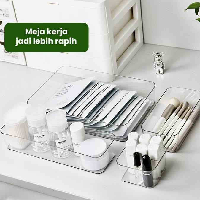 Organizer Laci Bening Acrylic Kotak Penyimpanan Kulkas Organizer Laci Organizer