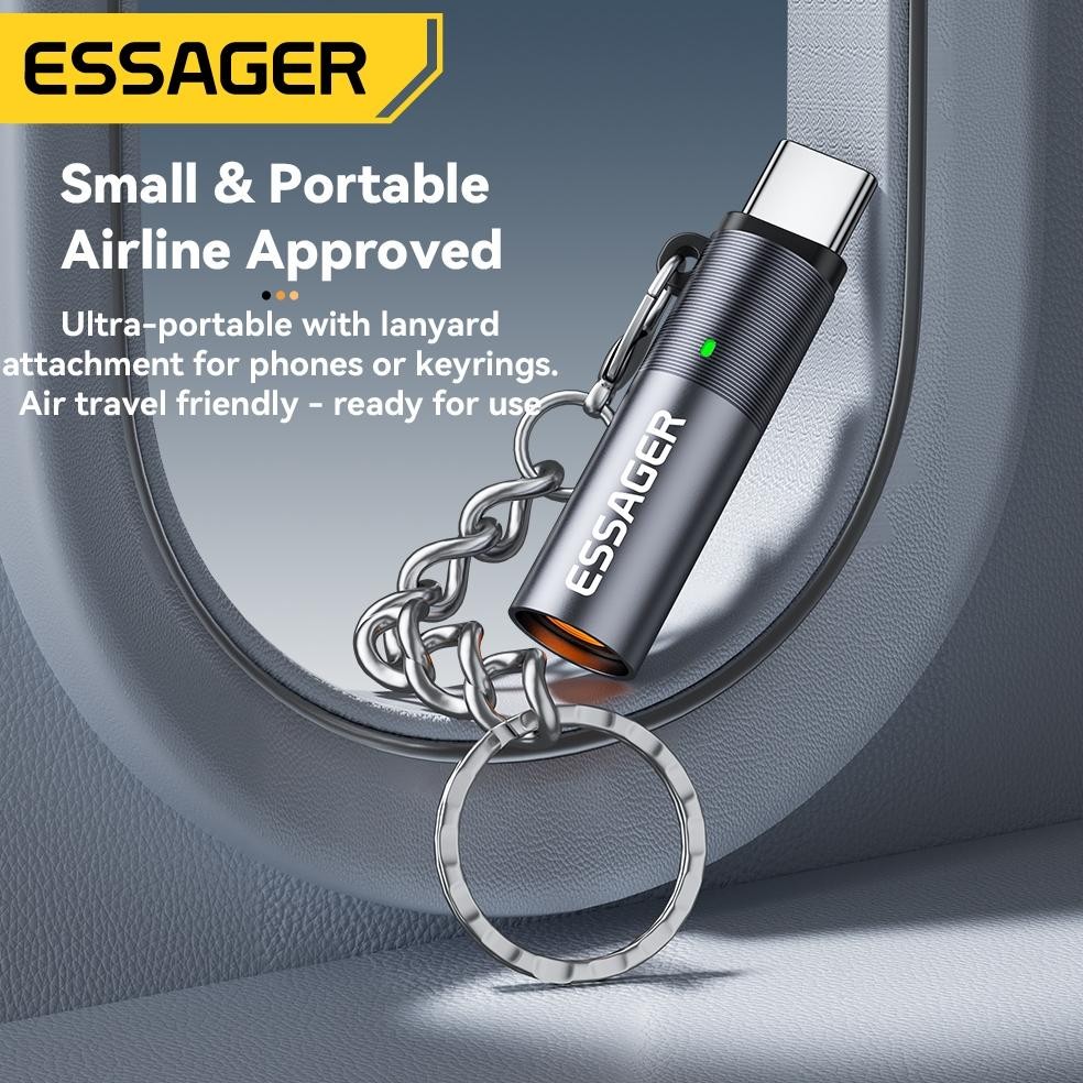 Terjangkau ESSAGER Tipe C Pemantik Rokok Ponsel OTG Paduan Aluminium Pemantik Elektronik ..