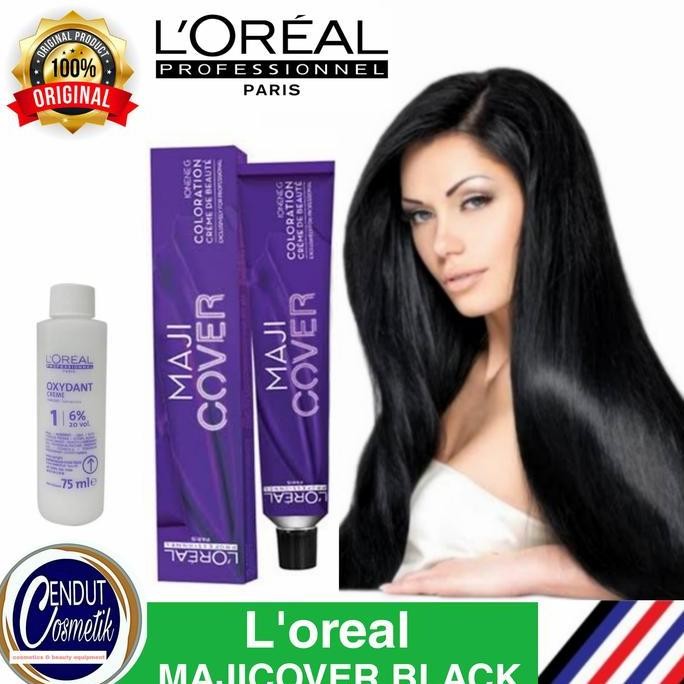 Loreal Majirel 1 black / pewarna rambut / hair color