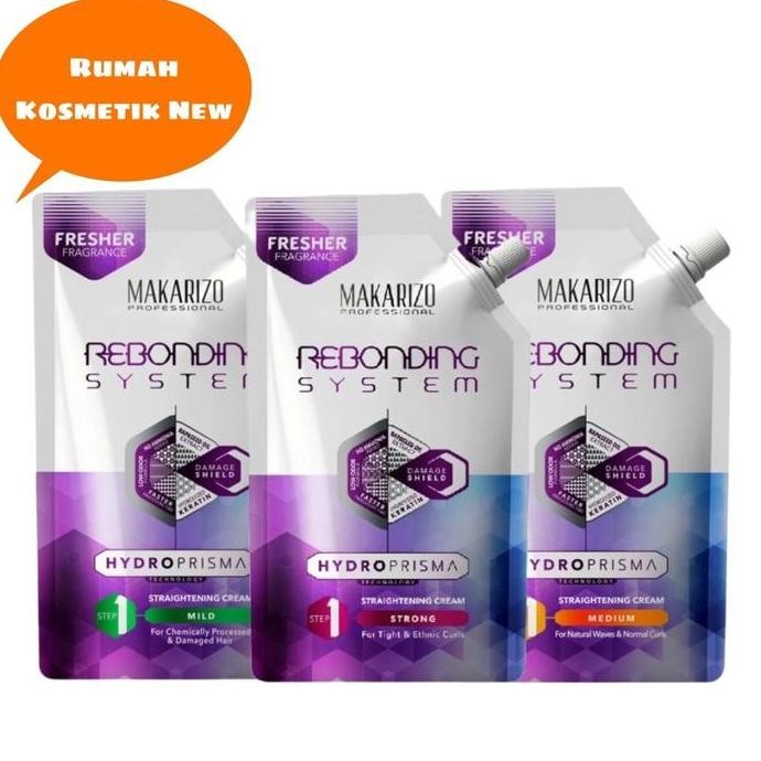 Makarizo Rebonding System Hydroprisma Cream Pelurus Rambut Step1 500 ML