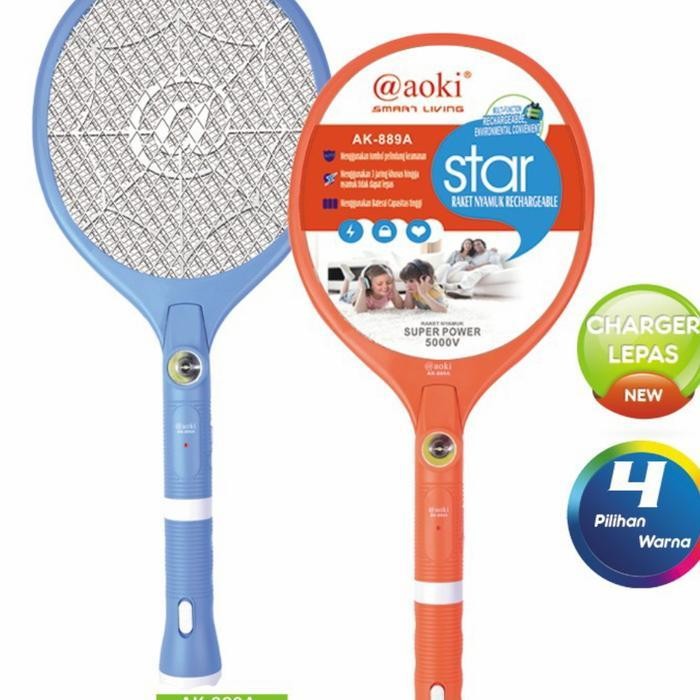 Raket nyamuk Aoki/ raket strum cas /raket nyamuk aoki charge copot