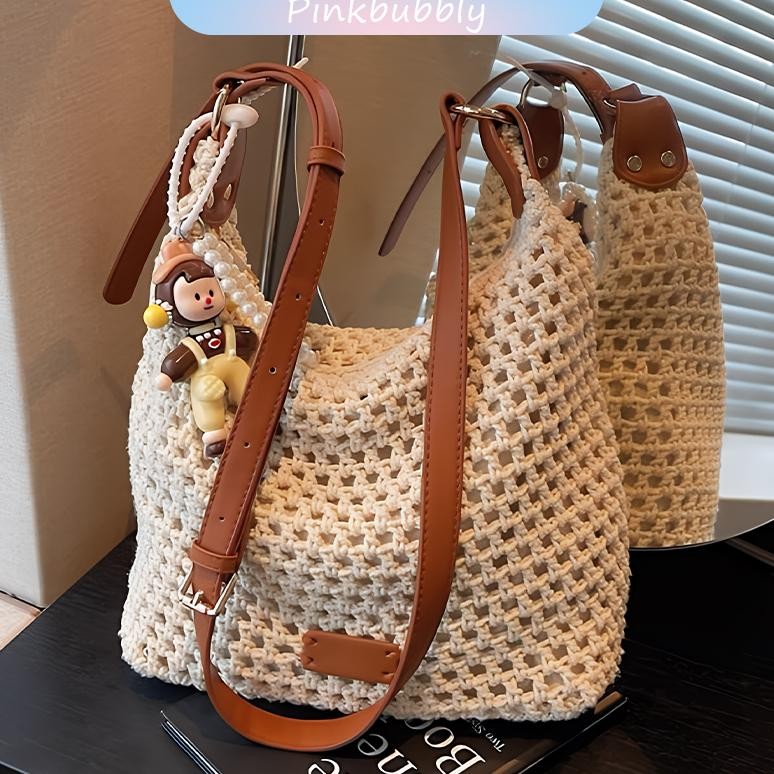 Special Southwind Chio2nd Tas Jinjing Momen Kasual Musim Panas Tas Anyaman Pantai Angin Malas Tas Se