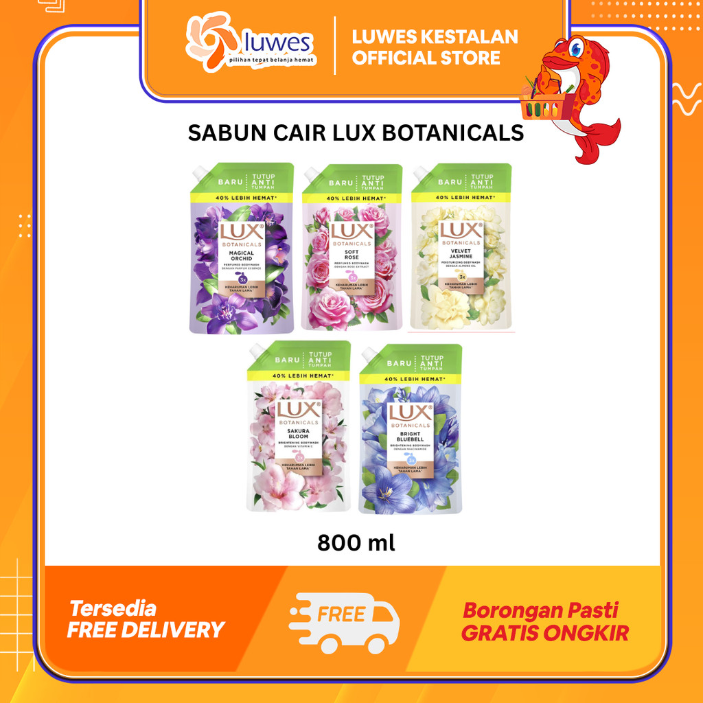 Lux Botanicals Sabun Cair 800 ml All Varian | Sabun Cair Lux | Sabun Lux Murah