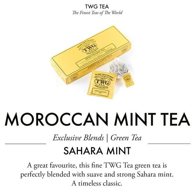 READY STOCK TWG TEA MOROCCAN MINT TEA, COTTON TEABAG 