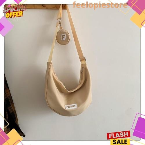 FEI Sling Bag Wanita Bahan Nylon Tas Selempang Bahu Wanita Trend Y2K Kekinian Lucu Korean Style Bara