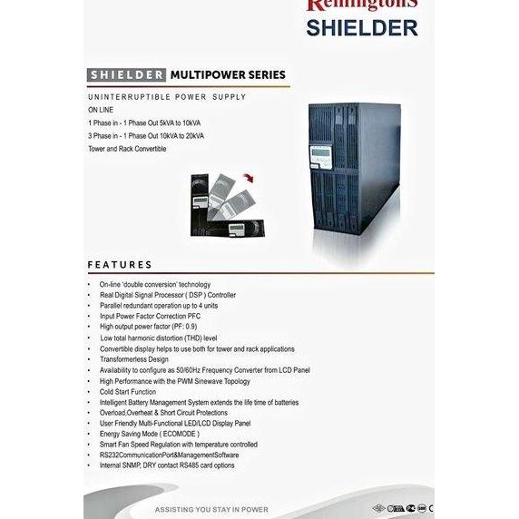 Remingtons Ups Online Double Conversion Ui Sms 05 5 Kva 4500 Wat Ready