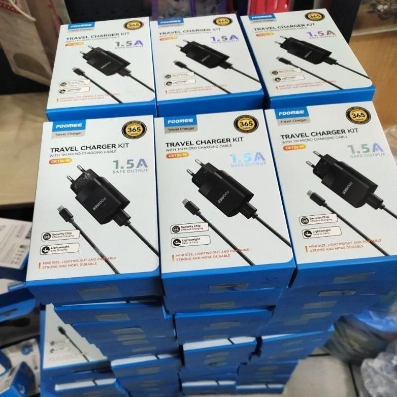 Miliki TRAVEL CHARGER FOOMEE CK12 , WITH CABLE DATA MICRO ORIGINAL Foomee Ck12s 