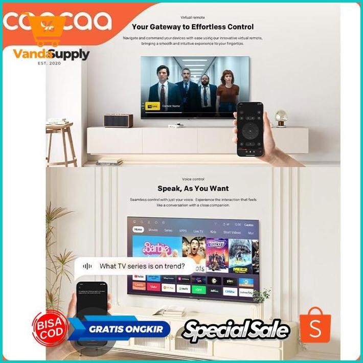 Promo To94 [New]Coocaa 40 Inch S3U Plus - Coolita 3.0 - Smart Tv - Youtube/ Prime Video - Dolby Audi