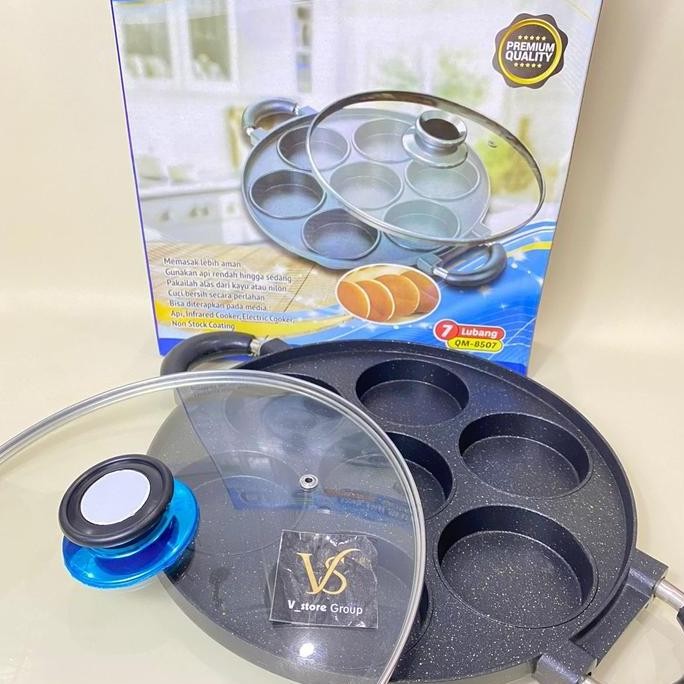 CETAKAN KUE / MARTABAK MINI 7 LUBANG DATAR - CETAKAN ANTI LENGET HAR