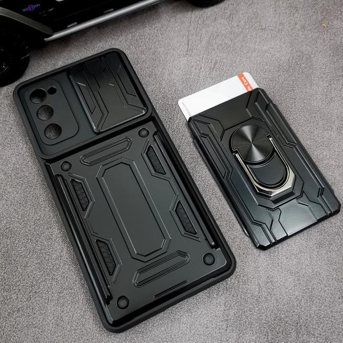 Samsung S20fe - S20 FE CardX Flip Lens Card Ring Armor Case Shockproof