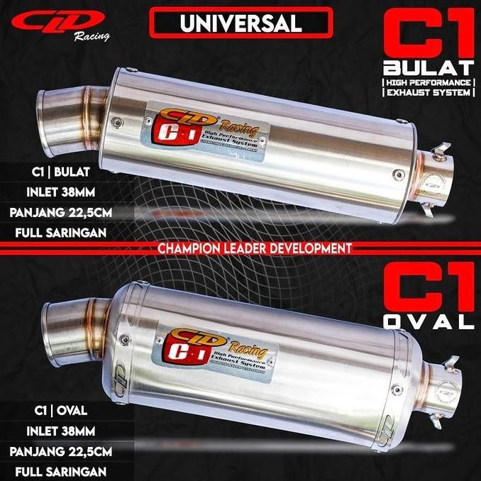 Silencer Only Knalpot Cld Racing Type C1 Bulat/Oval