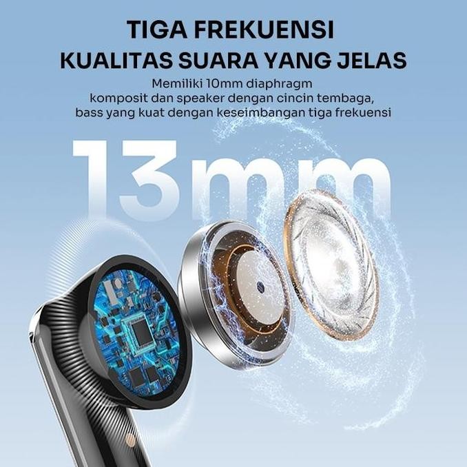 Robot T30 Flybuds Tws Earphone Bluetooth Wireless  Tws Transparent Case 5.3  - Garansi Resmi 1 Tahun