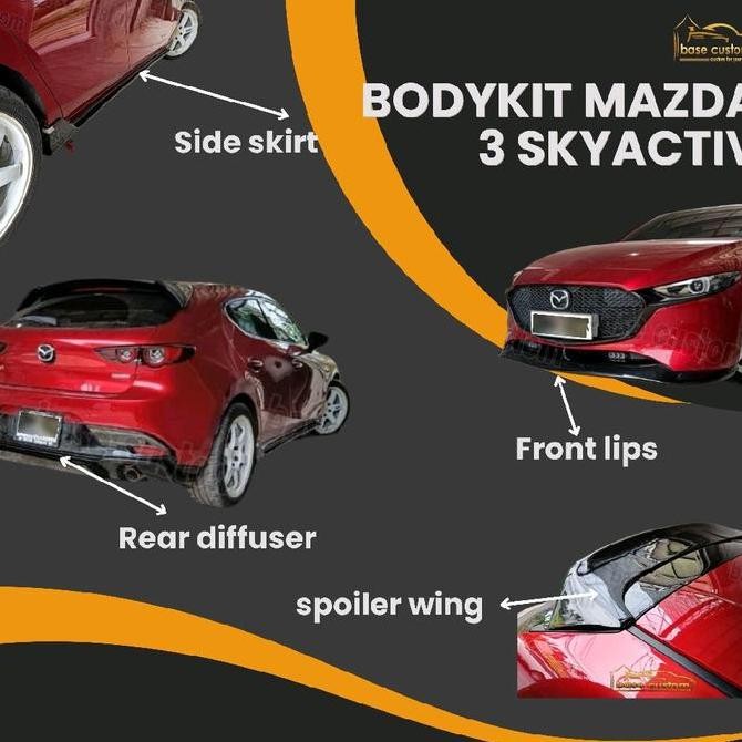 Bodykit Mazda 3 Skyactiv Tanpa Spoiler Wing - Finish Cat