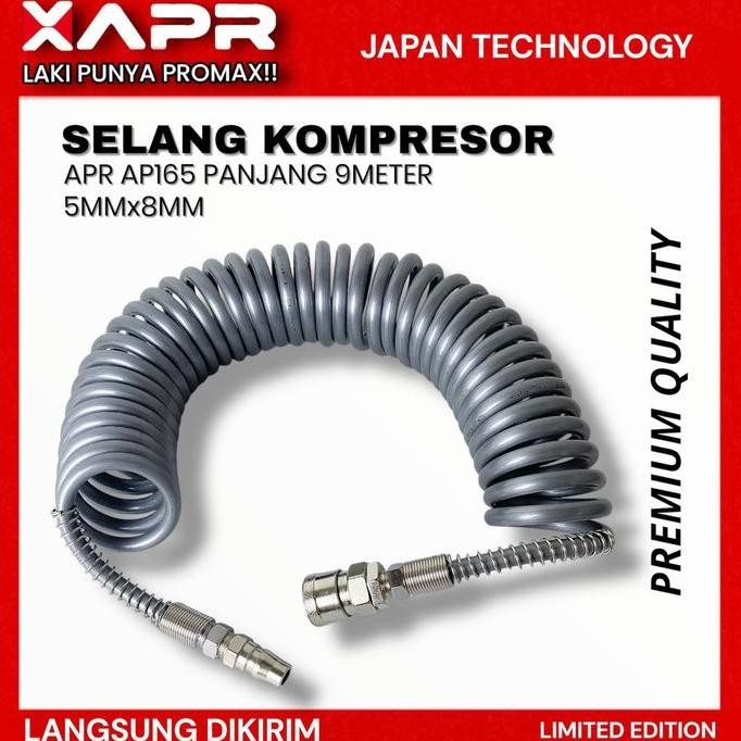 Apr Japan Big Sale Raja Selang Kompresor 9Meter Apr Ap165 Xapr Spiral 5X8Mm KualitasPremium