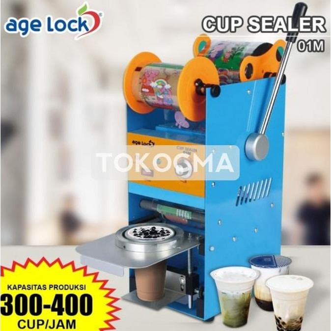 Age Lock Cup Sealer 01M - Alat Mesin Press Gelas Plastik High Cup 22Oz