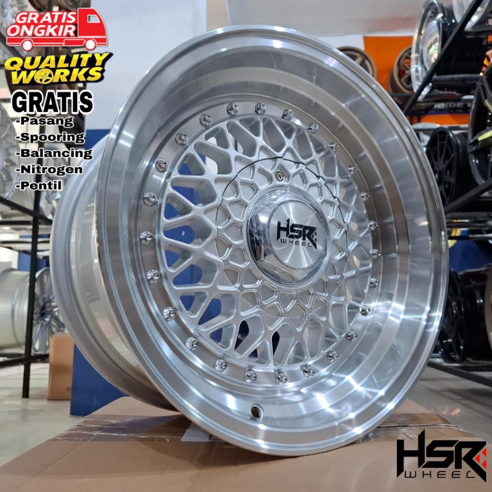 Velg Celong BBS Ring 15 HSR RS Pnp Buat Mobil VW, Brio, Starlet, Vios, Avanza, Livina