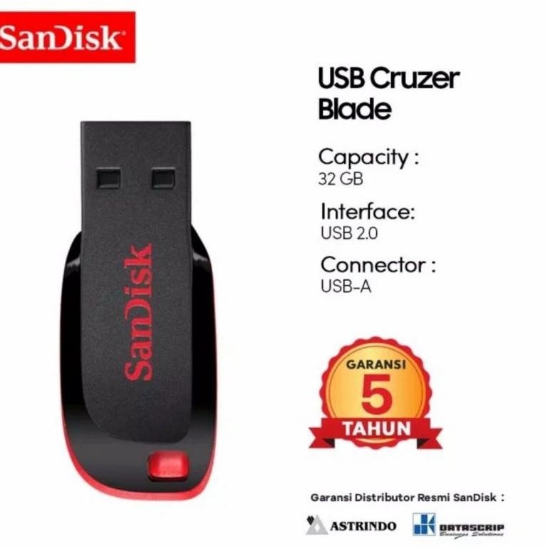 USB Flashdisk Sandisk UFD asli Bogor original ori 100% 4 Gb 8Gb 16Gb 32Gb 64Gb 128Gb