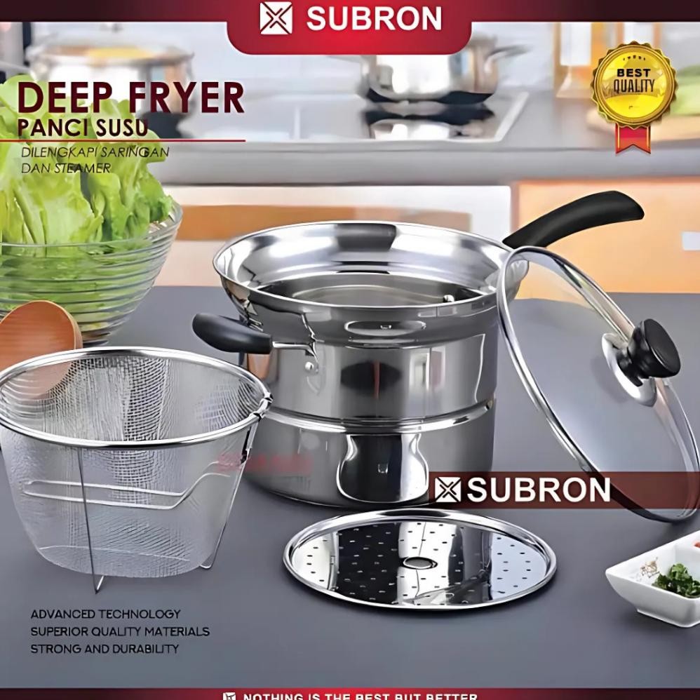 Panci Deep Fryer Subron Panci Goreng Sempol Serbaguna Panci Susu