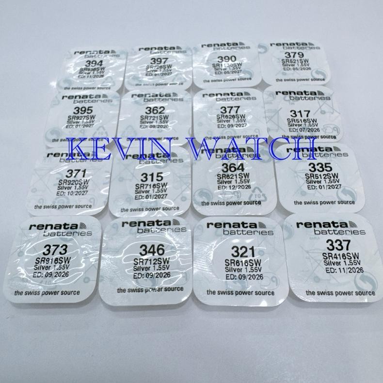 Batu Baterai Jam Tangan Merk RENATA Original 390 394 395 371 373 362 315 346 377 364 321 379 317 335