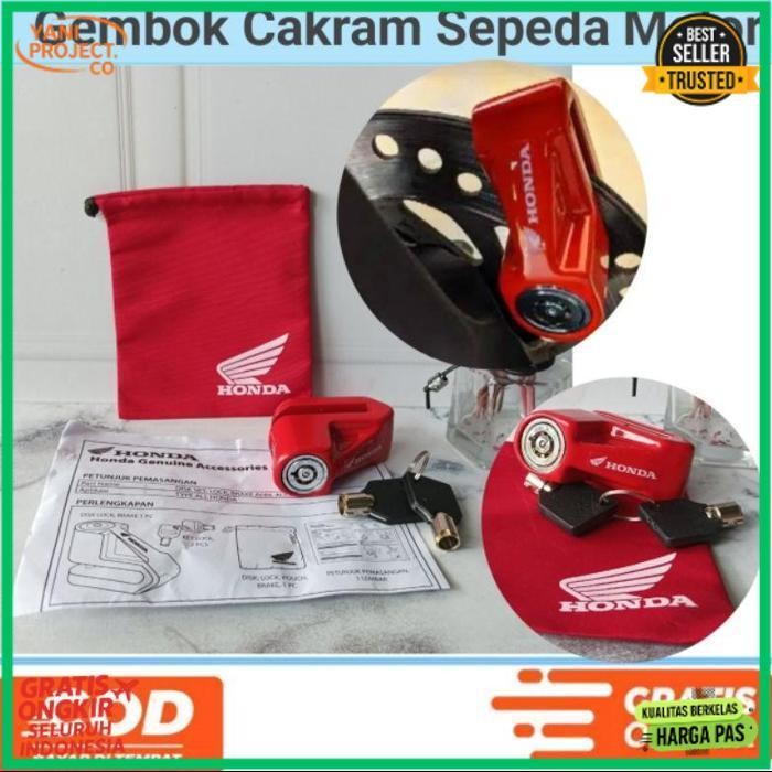 Premium Gembok Cakram Sepeda Motor Ahm Gembok Sepeda Motor Gembok Motor Berkualitas