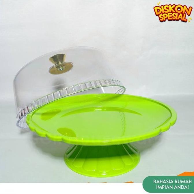 [PROMO 9.9] Tempat Kue Natural Kristal Transparan Golden Sunkist TK 1002 | Bahan Acrylic