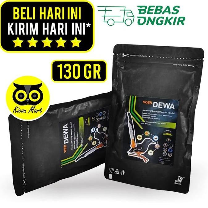 cusss order] Voer Dewa Pur Kasar 130gr Pakan Penggacor Gacor Burung Kacer Murai Pentet Jalak Suren A