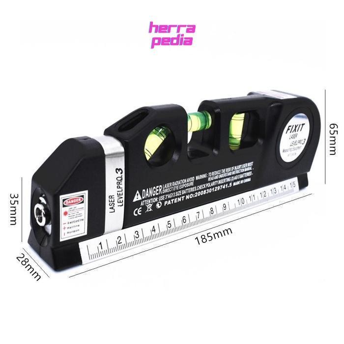 Beli Lokal Fixit Level Penggaris Laser Waterpass Meteran Laser  Meteran Laser Alat Pengukur Kemiring