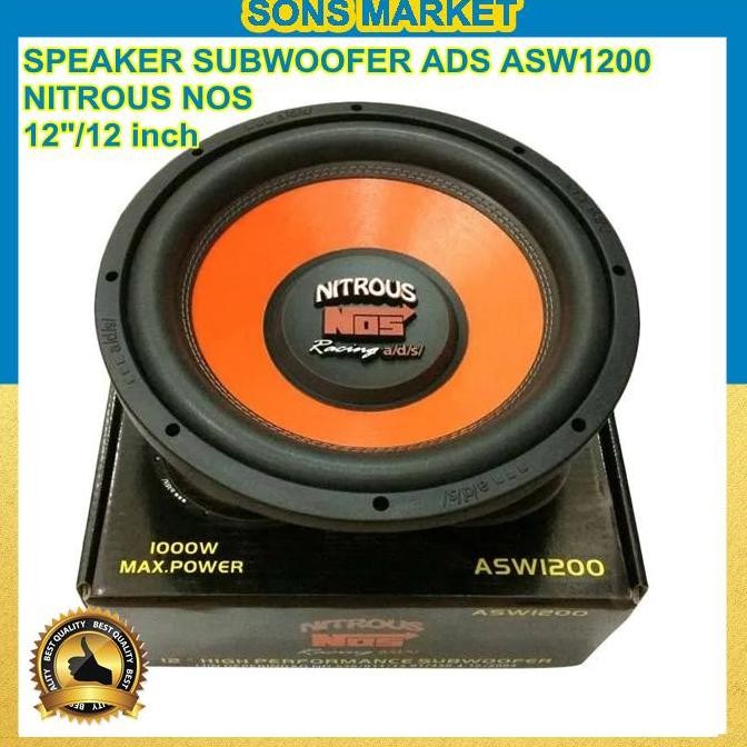 Speaker Subwoofer 12 Inch Ads Asw1200 Nitrous Nos 12" Ads Asw 1200