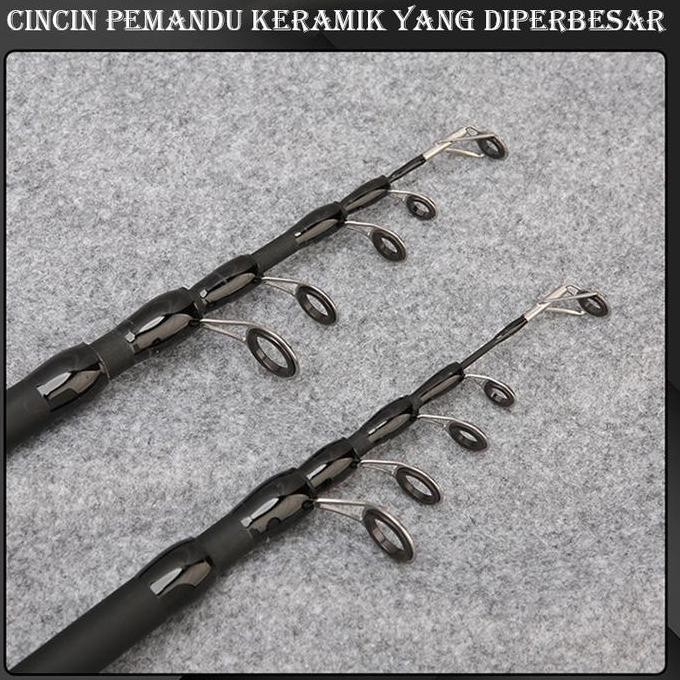 Joran Pancing1.5M/1.8M/2.1M joran teleskopik Spinning Fishing Pole For Fishing Tackle joran pancing 