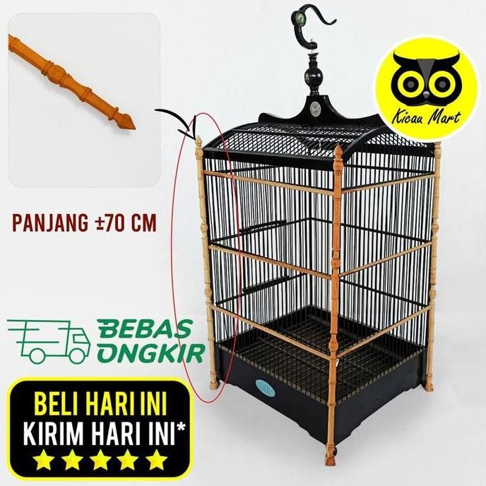 :::::::] TIANG SANGKAR KOTAK KAYU KLASIK SUDUT TIANG KANDANG KOTAK BURUNG TNKKR