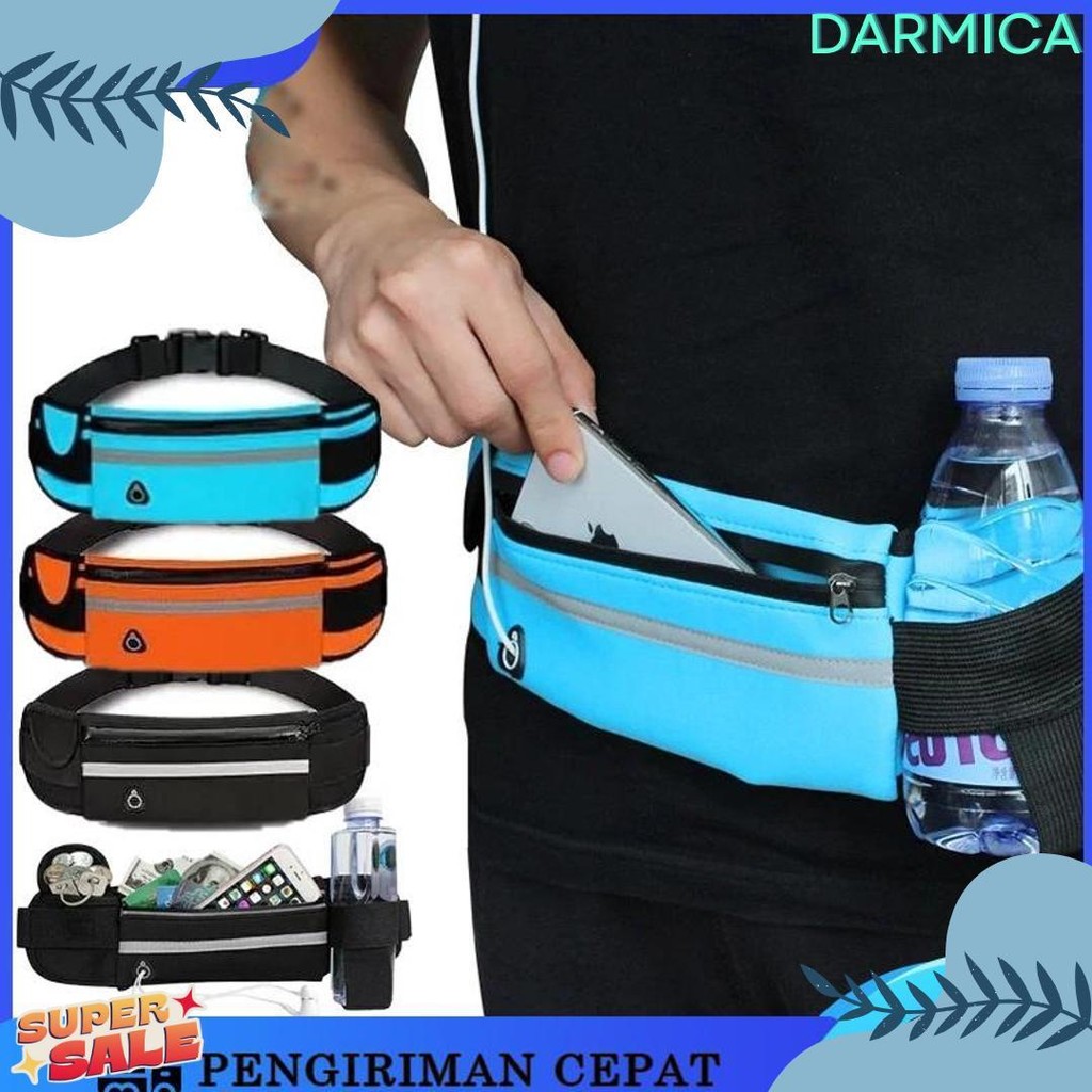 50% Off Tas Pinggang Olahraga Lari / Running Belt/Tas Pinggang Hp Olahraga Lari Jogging Sepeda
