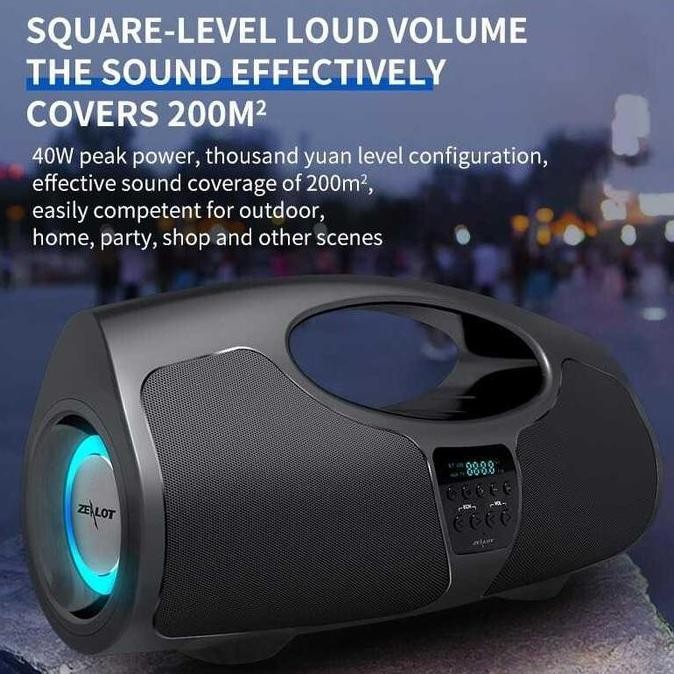 Zealot Portable Bluetooth Active Speaker Powerful Boombox 40W - P1
