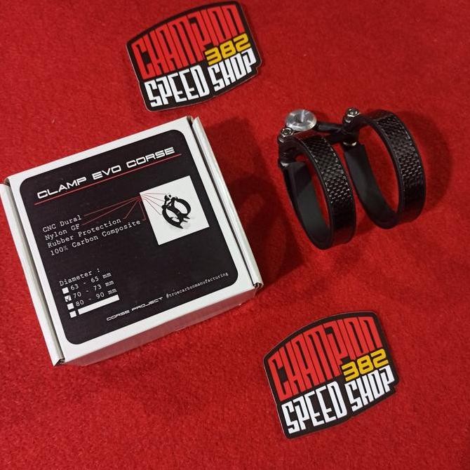 Bracket Knalpot Klem Clamp Corse Project Evo Carbon Arrow 2 Tak 2Tak Motorcycle Original