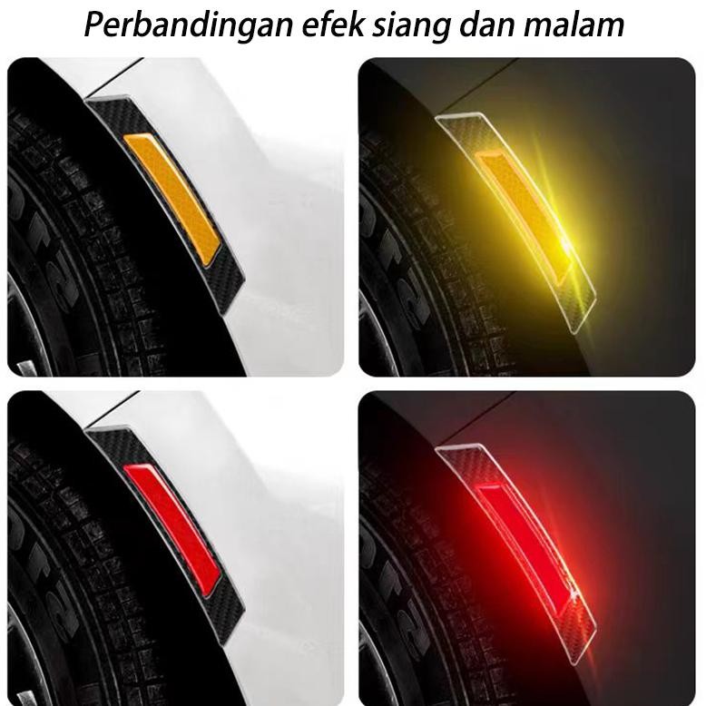 Terbaik Stiker Reflektor Mobil/Stiker Lampu Kaca Mobil Belakang/Dummy Side Marker Tempel Mata Kucing