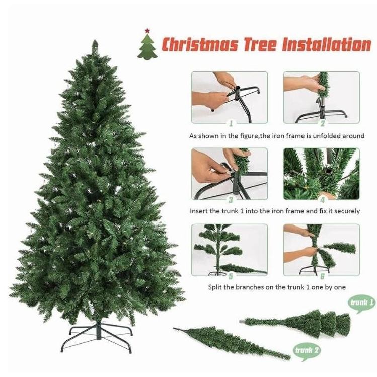 Update PlayPark Pohon Natal Christmas Tree 2 Meter 1.5 Meter 1 Meter Model Baru Lengkap Pohon Natal 