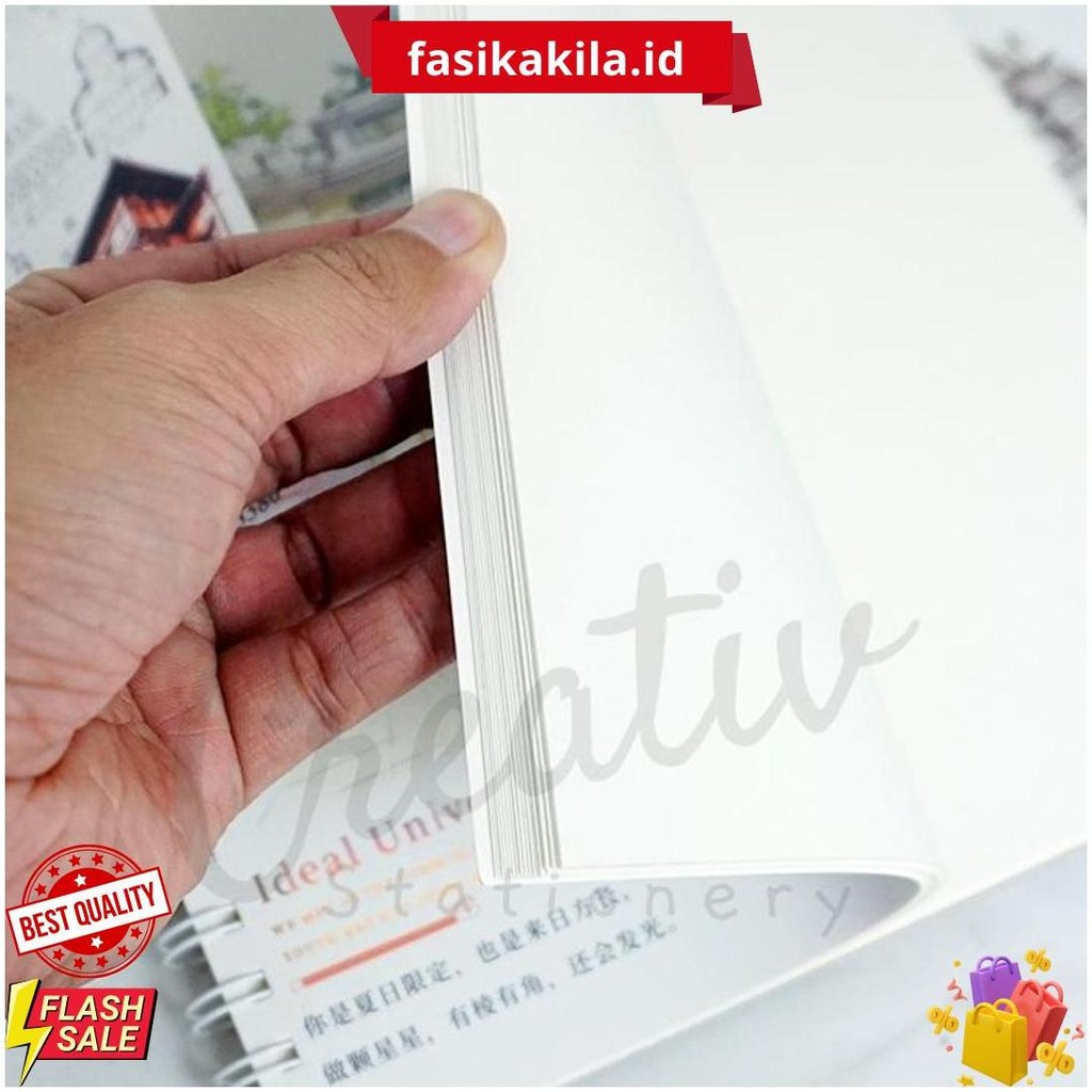 V-Tec Sketch Book A4 Spiral 100Gsm 45 Lembar 90 Halaman Gratis Ongkir
