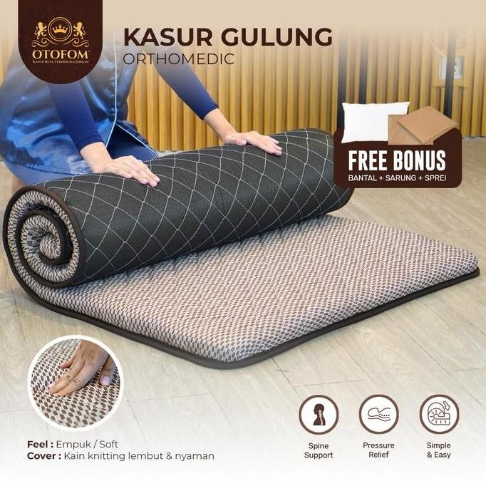 OTOFOM Kasur Gulung Orthopedic 90 x 190 x 6cm busa Bantal Furniture Mewah Tebal Penyangga Leher Peny