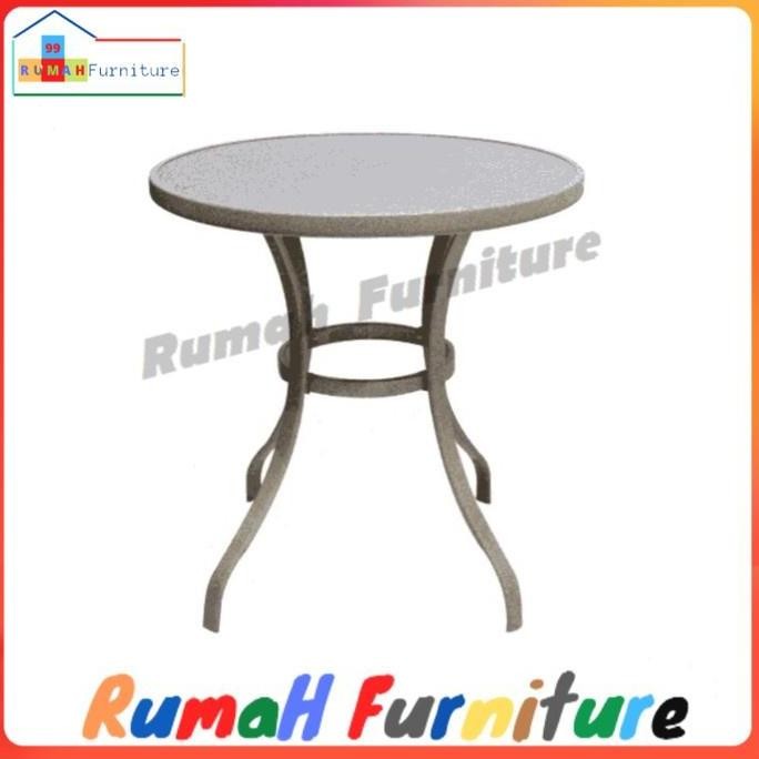 PROMO DISKON - meja taman Bulat Meja teras Bulat Meja makan Meja kaca meja besi