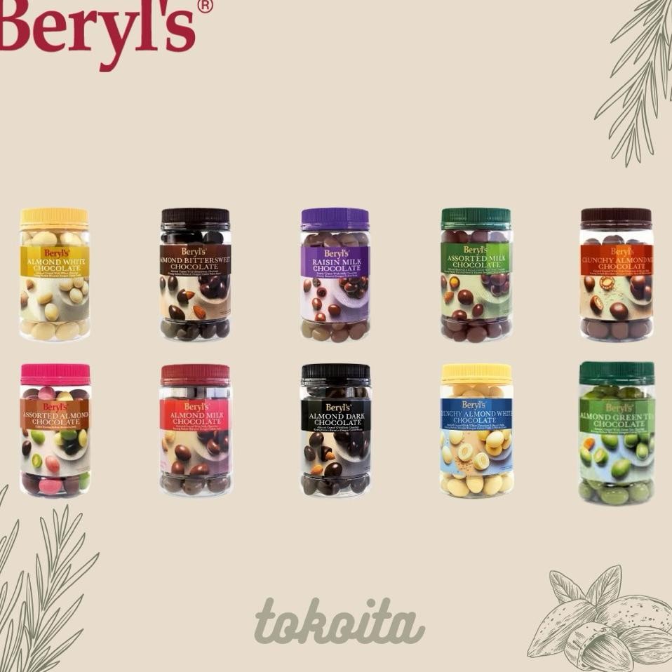 Beryls Almond Toples Beryls Chocolate Jar Malaysia Darkwhitemilkraisincrunchyassorted