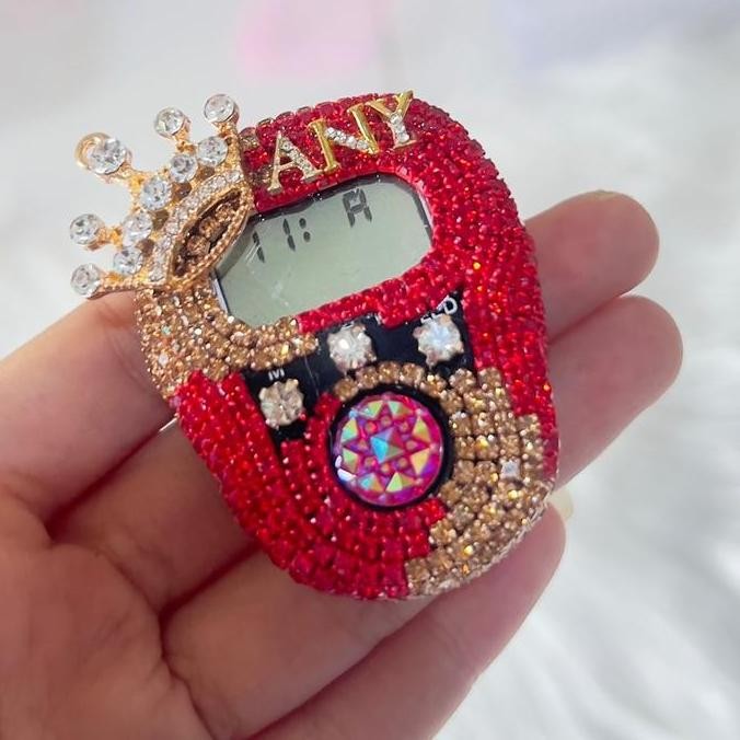 MM- Tasbih Digital Swarosvkii jam lingkar Motif Mix 2 Warna dengan Pengaturan Jam dan Kunci - Muslim