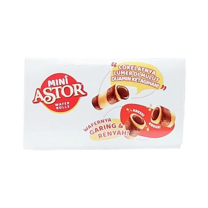 New Wafer Astor Mini Rolls Coklat Mayora