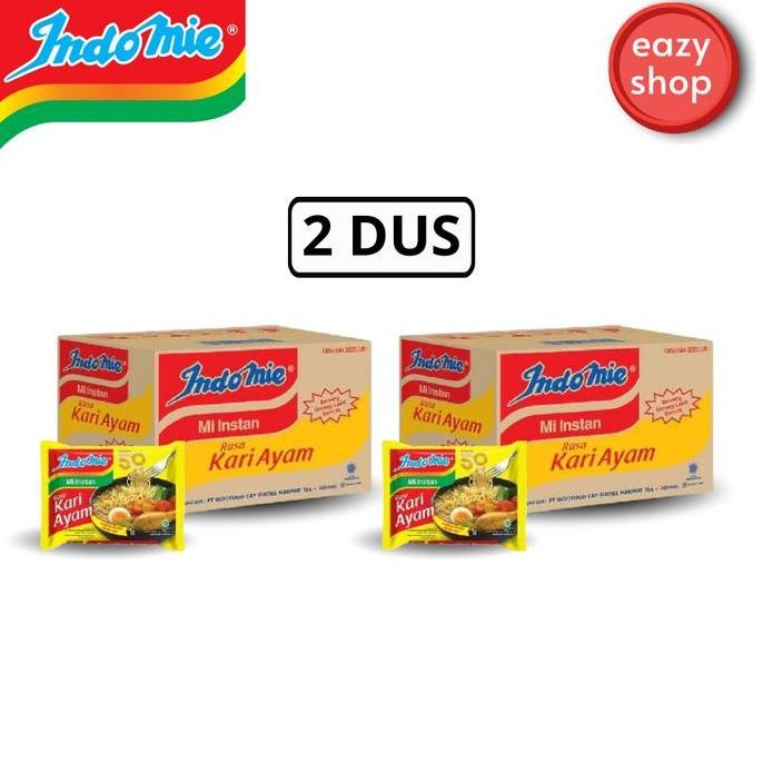 New 2 DUS Indomie Semua Varian Goreng Kari Soto Ayam Bawang Mie Instan
