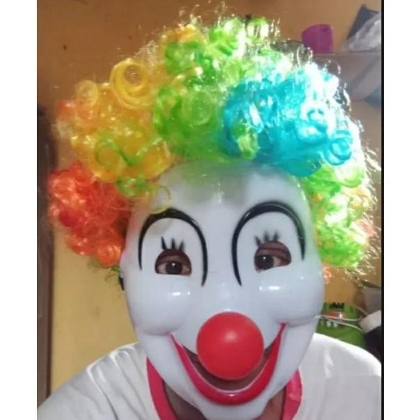 (Tidak Termasuk Rambut) Topeng Badut / Topeng badut mainan / Topeng Badut Sulap / Topeng Cosplay / T