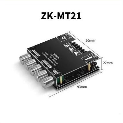 Modul Ampli Audio Zk Tb21/Zk Mt21 50Wx2+100W Stereo Bluetooth Amplifier Tpa3116D2 Modul Amplifier