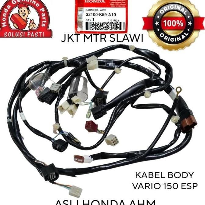 32100-K59-A10 Harness Wire K59-A10 Kabel Body Assy Vario 150 F1 2015-2017 Vario 150 Pertama, Kabel E